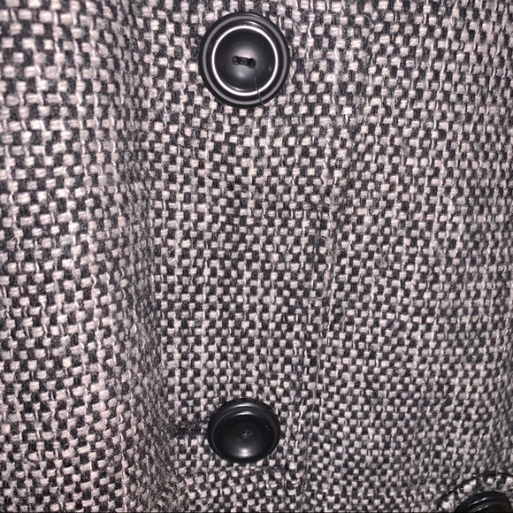 Short black and white houndstooth pea coat - Picture 6 of 6